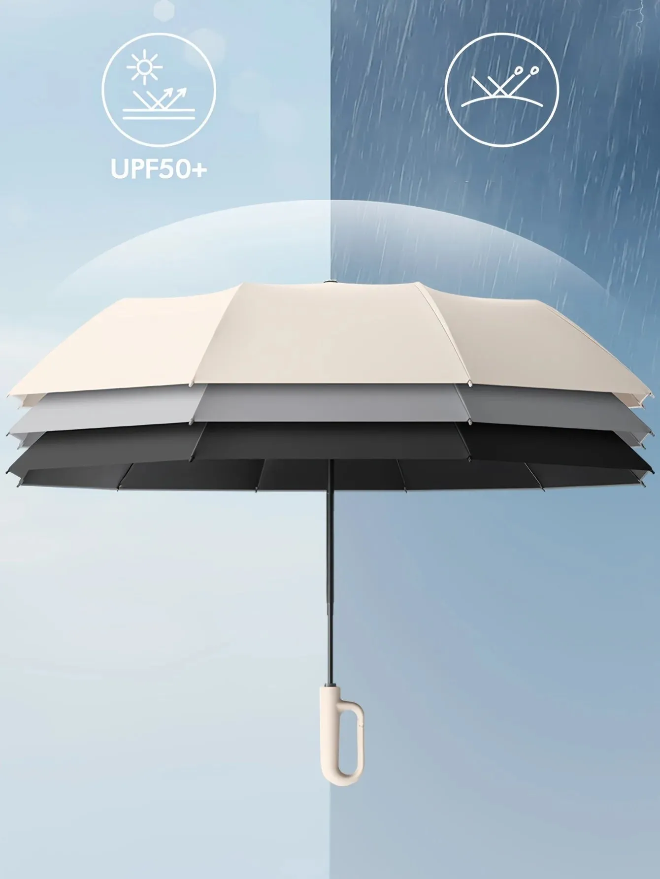 105cm Windproof Umbrella with Reinforced Frame