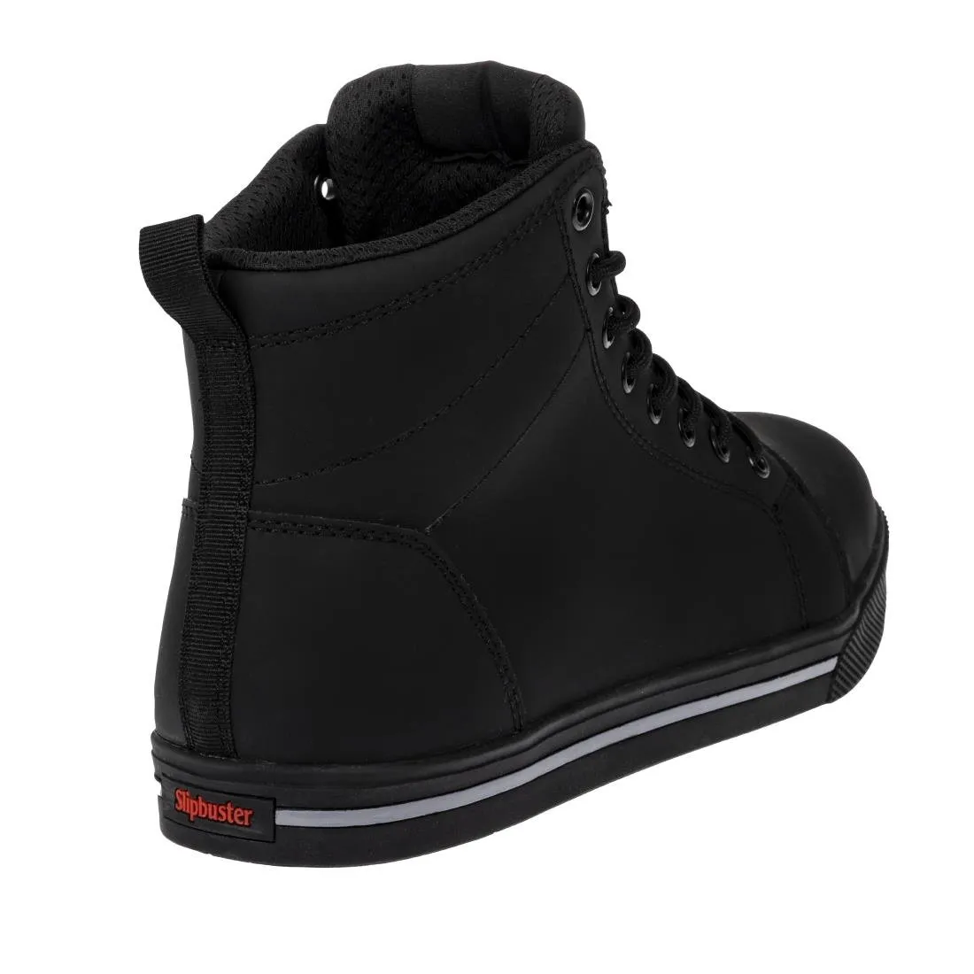 BA061-42 Slipbuster Recycled Microfibre Safety Hi Top Boots Matte Black 42