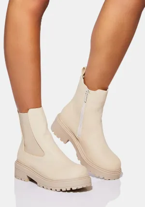 Beige Got Drive Chelsea Rain Boots