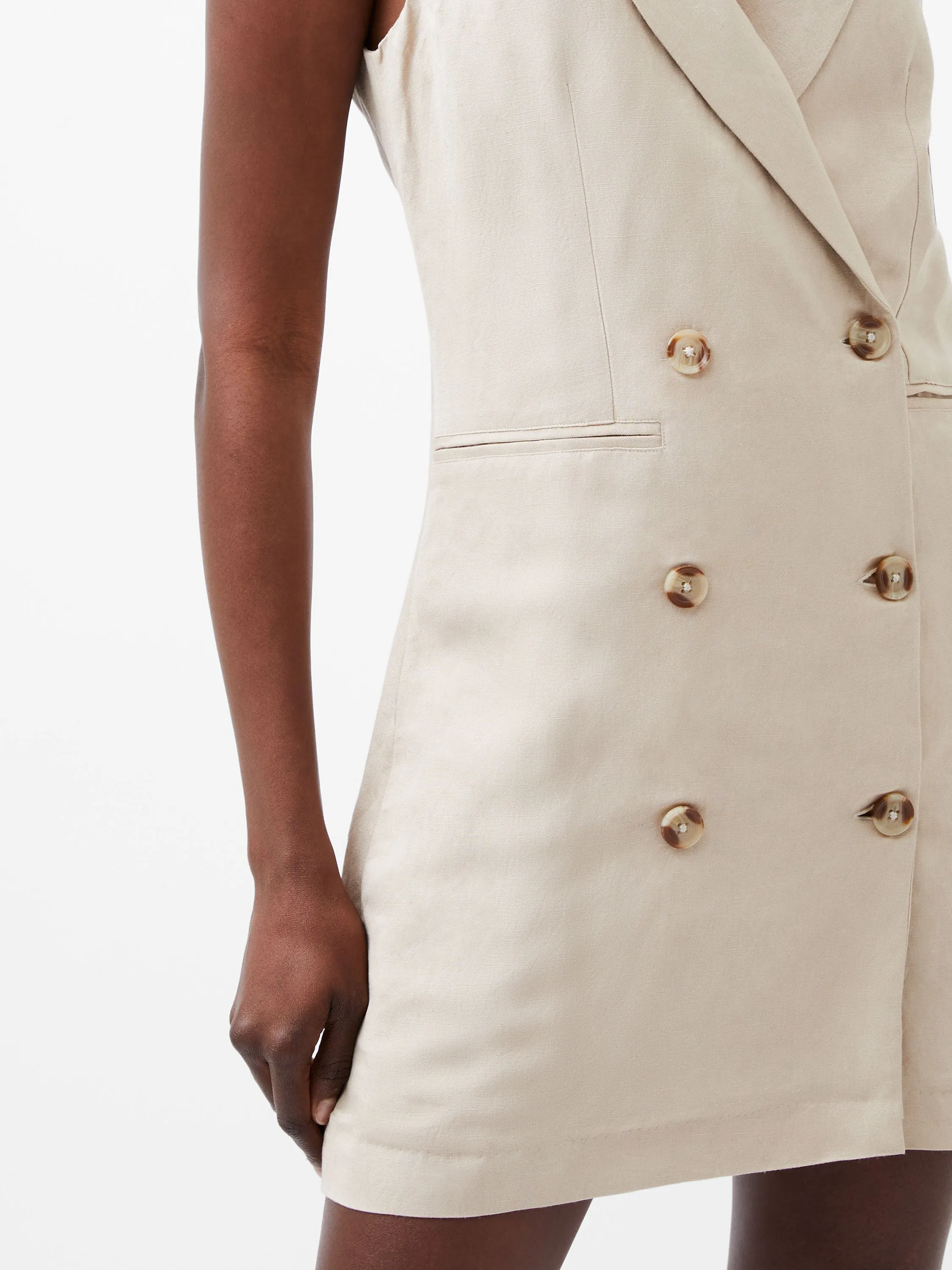 Birdie Linen Sleeveless Blazer Dress