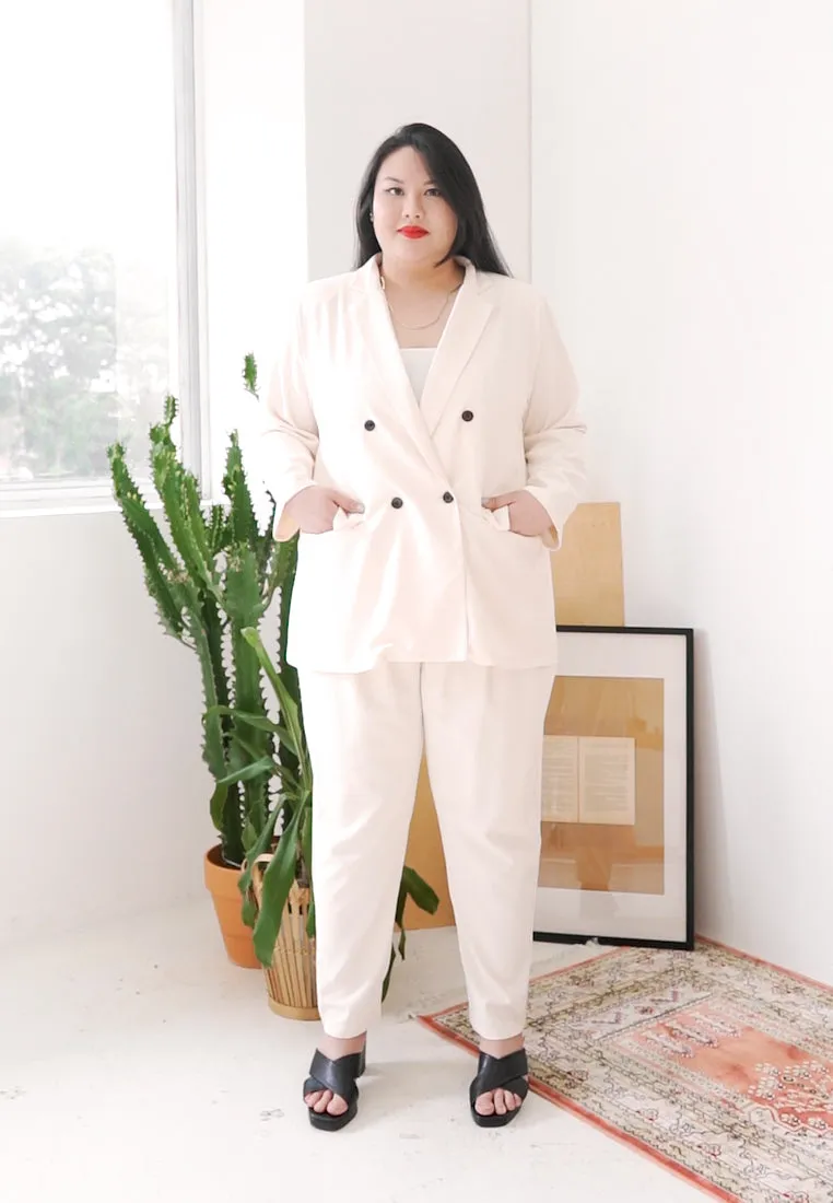 Blaise Double Breasted Soft Blazer - Off White