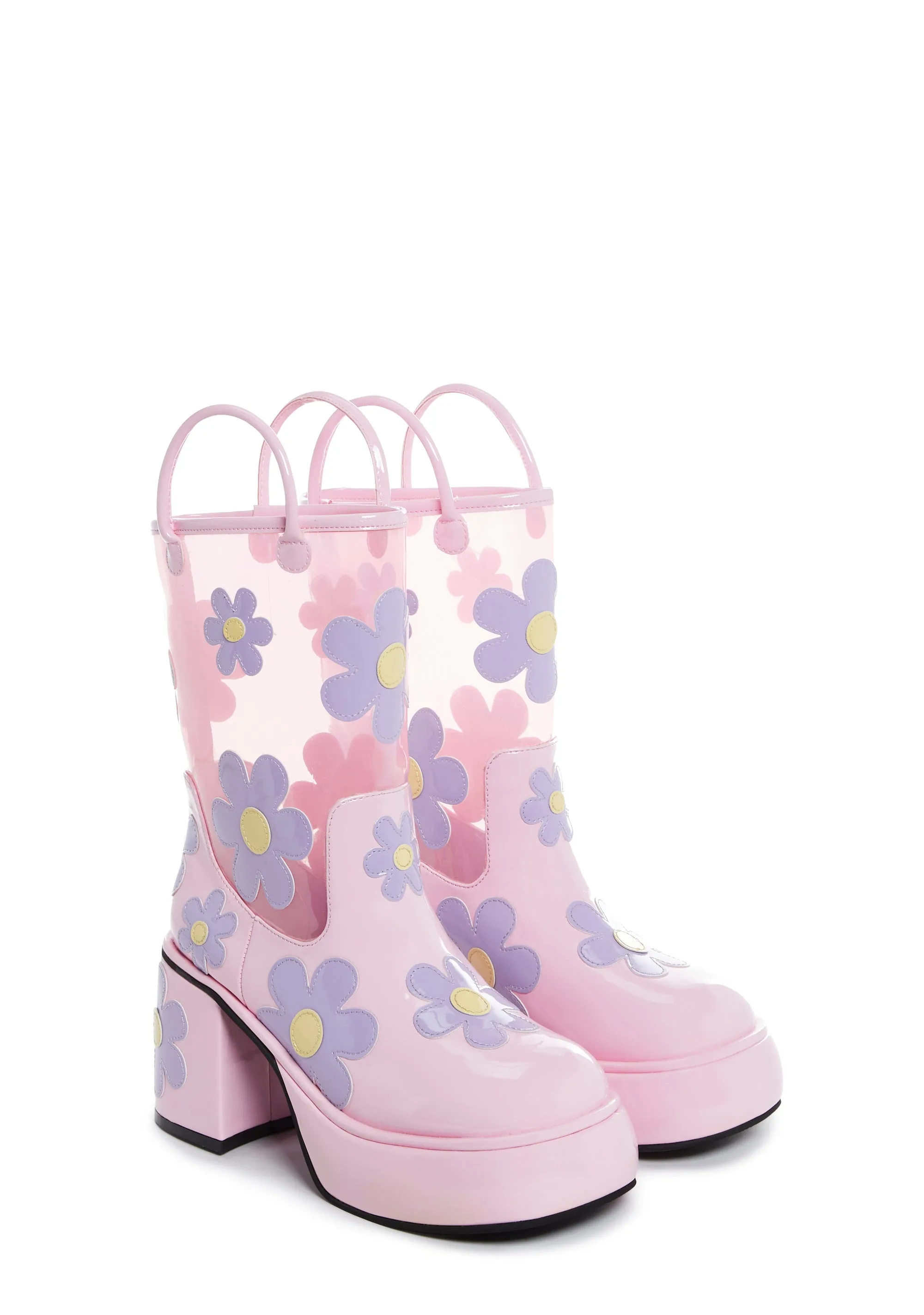 Chasing Daydreams Rain Booties - Pink