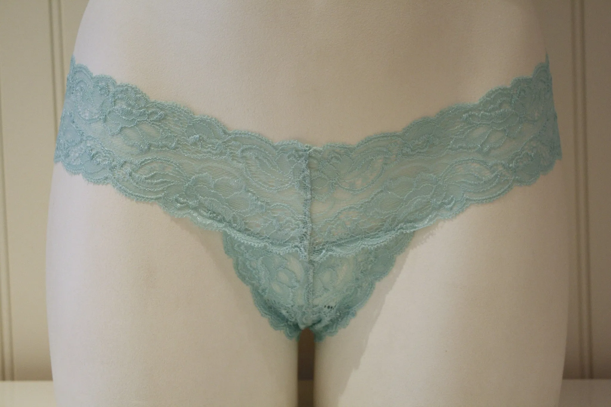 Chloe Lace Thong | Seafoam