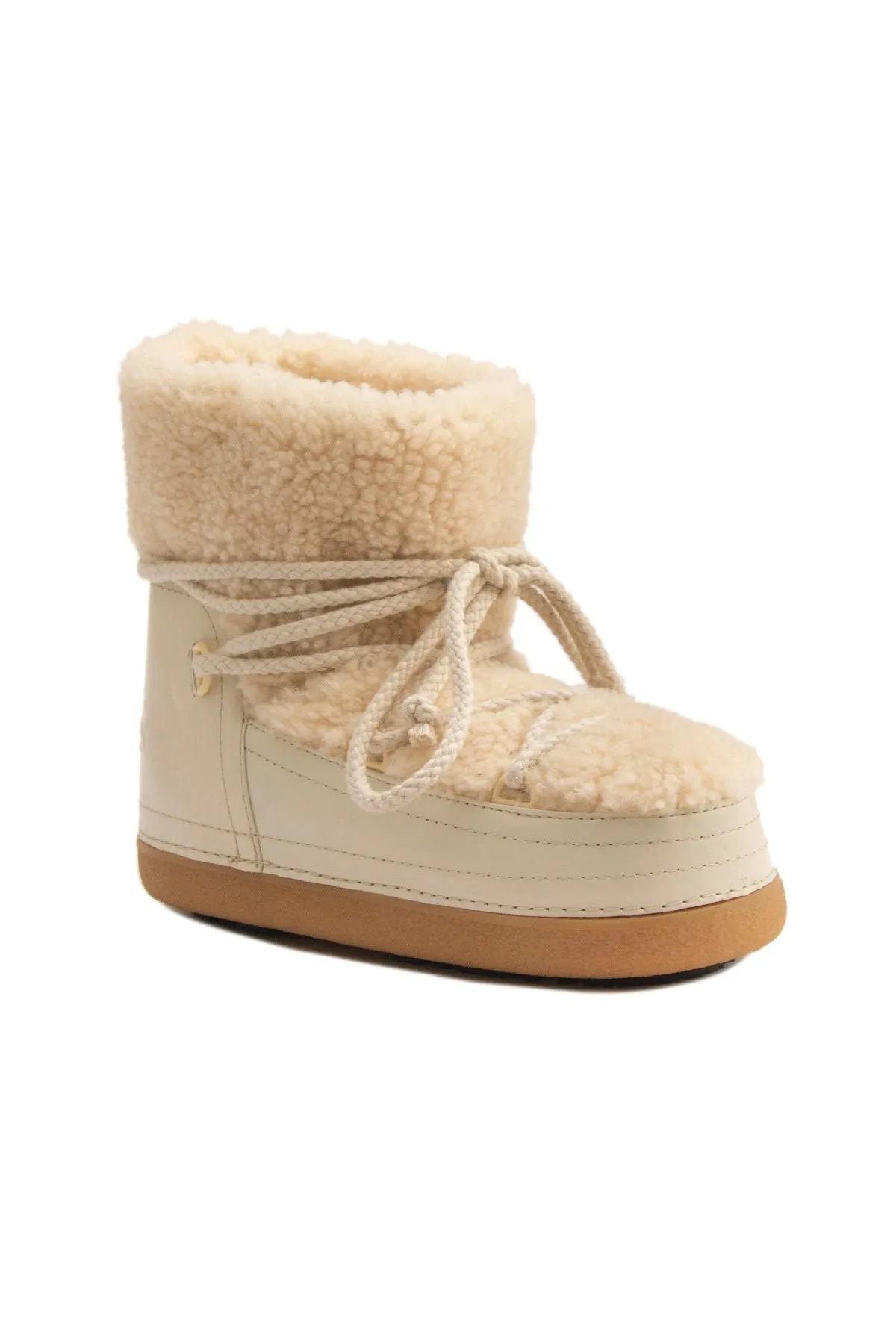 Cool Moon Genuine Fur Women's Snow Boot - SCB-B251211 Beige