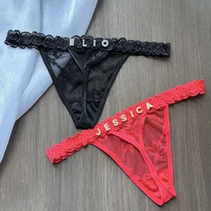 Custom Name Rhinestone Thongs