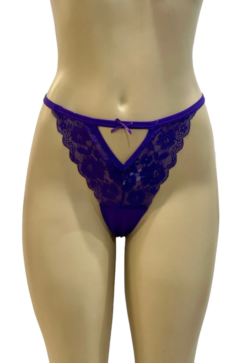 Cut Out Lace G String Thong