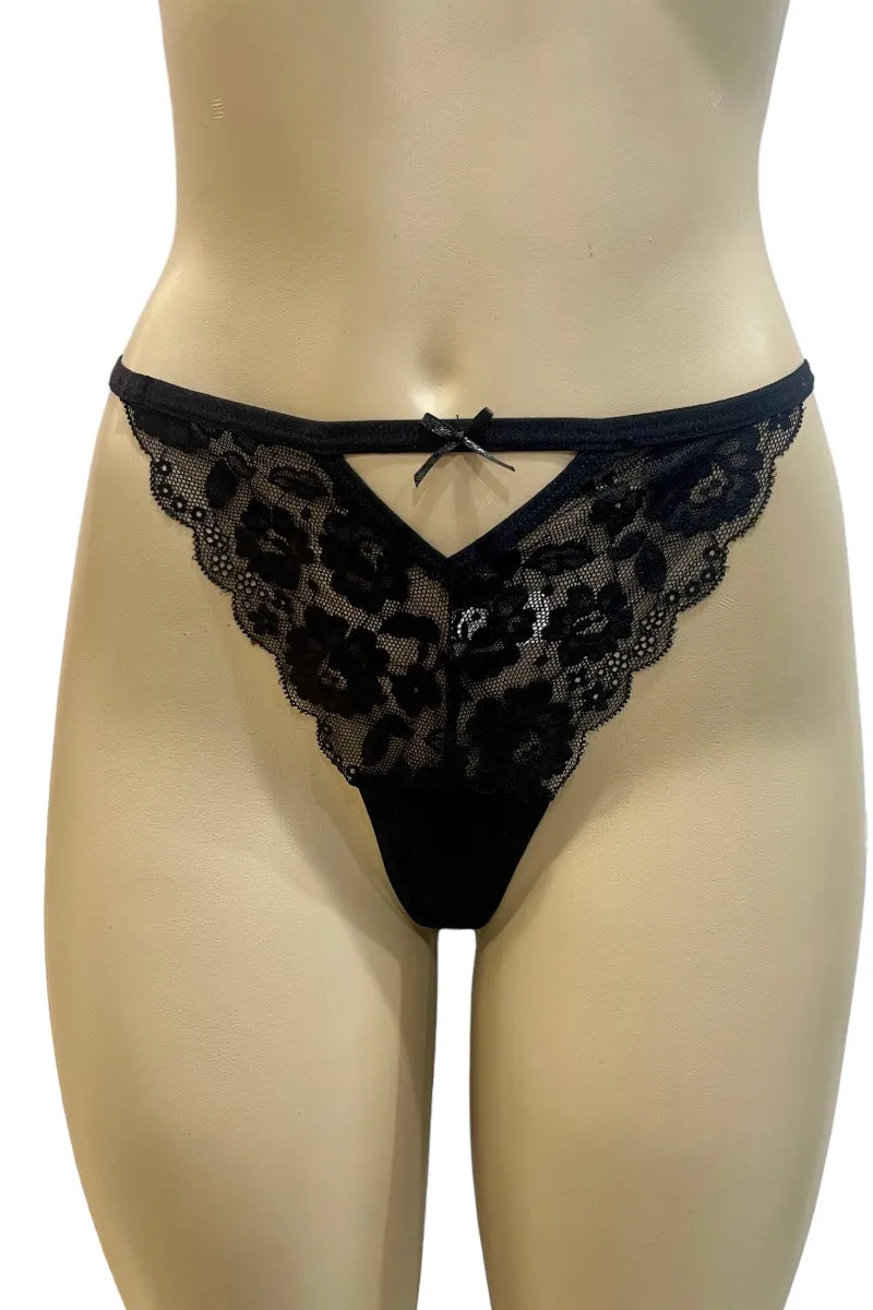 Cut Out Lace G String Thong