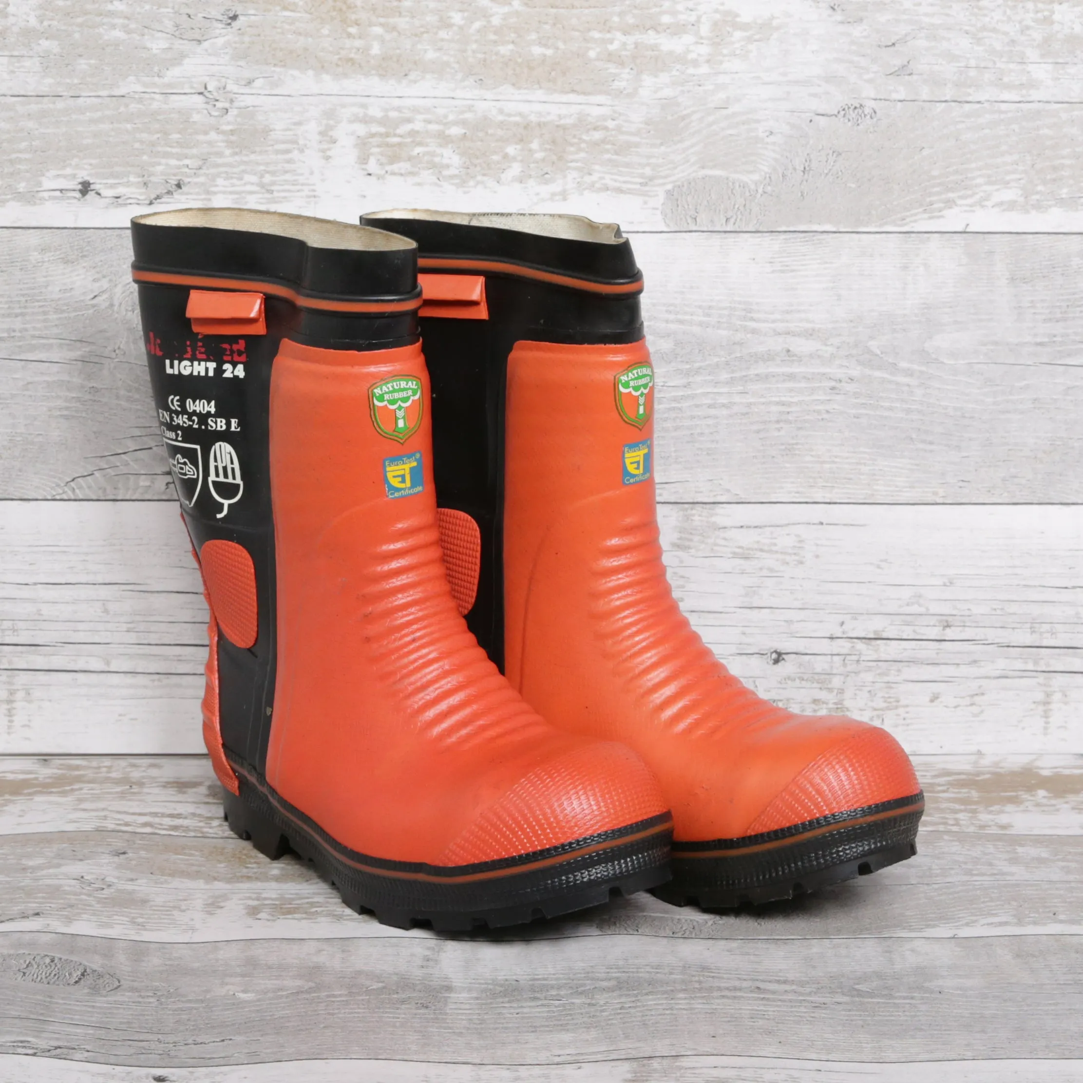 De-Branded Steel Toe Cap Chainsaw Class 2 Wellington Boots UK5.5