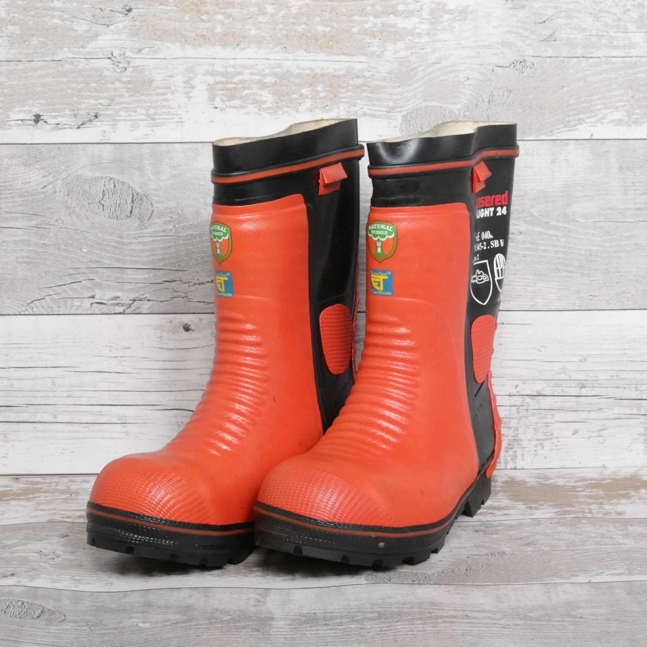 De-Branded Steel Toe Cap Chainsaw Class 2 Wellington Boots UK5.5