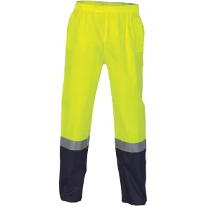 Dnc Workwear Hi-vis Two Tone Lightweight Rain Pants With 3m Reflective Tape - 3880