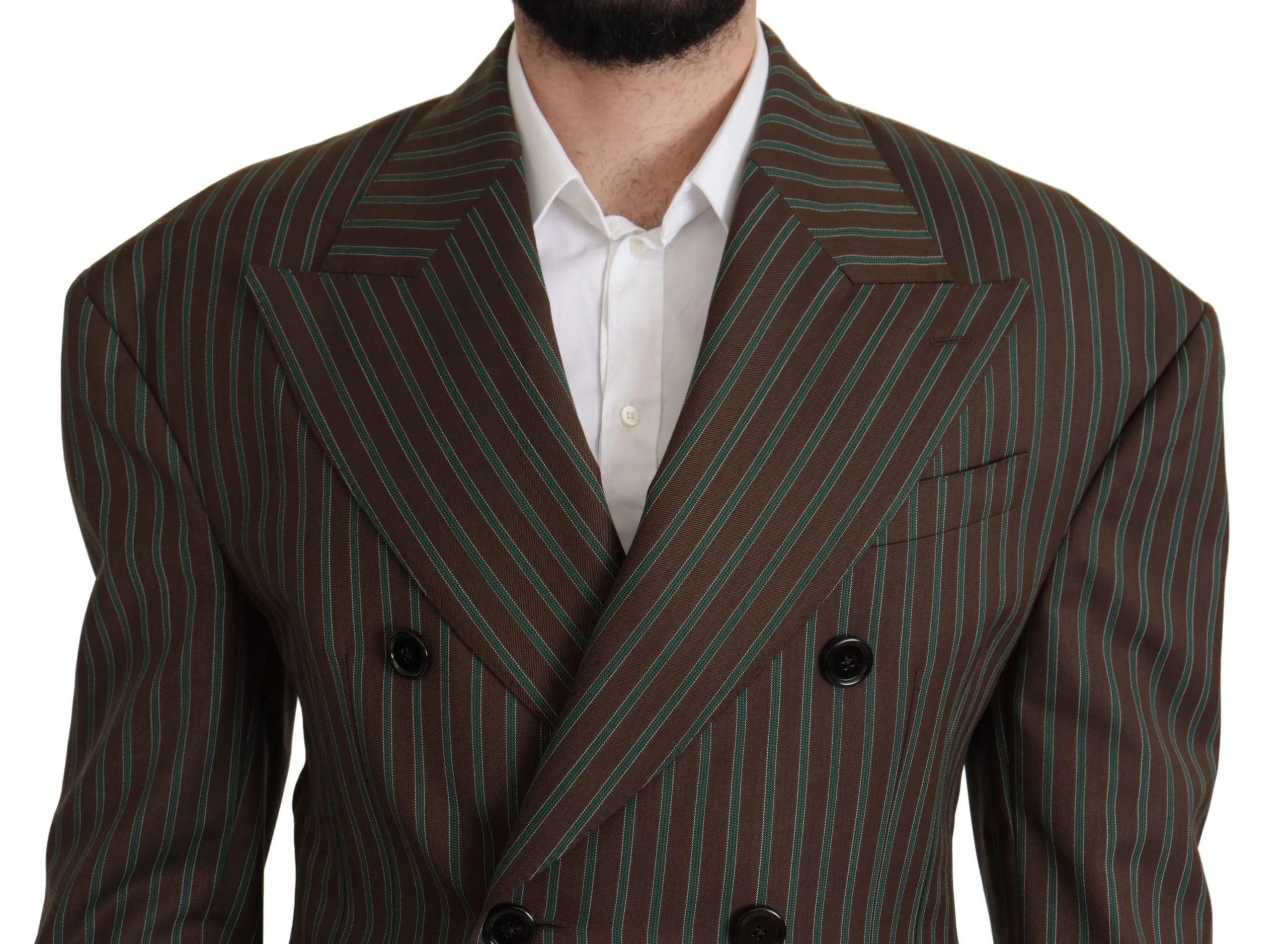 Dolce & Gabbana Multicolor Stripes Double Breasted Blazer