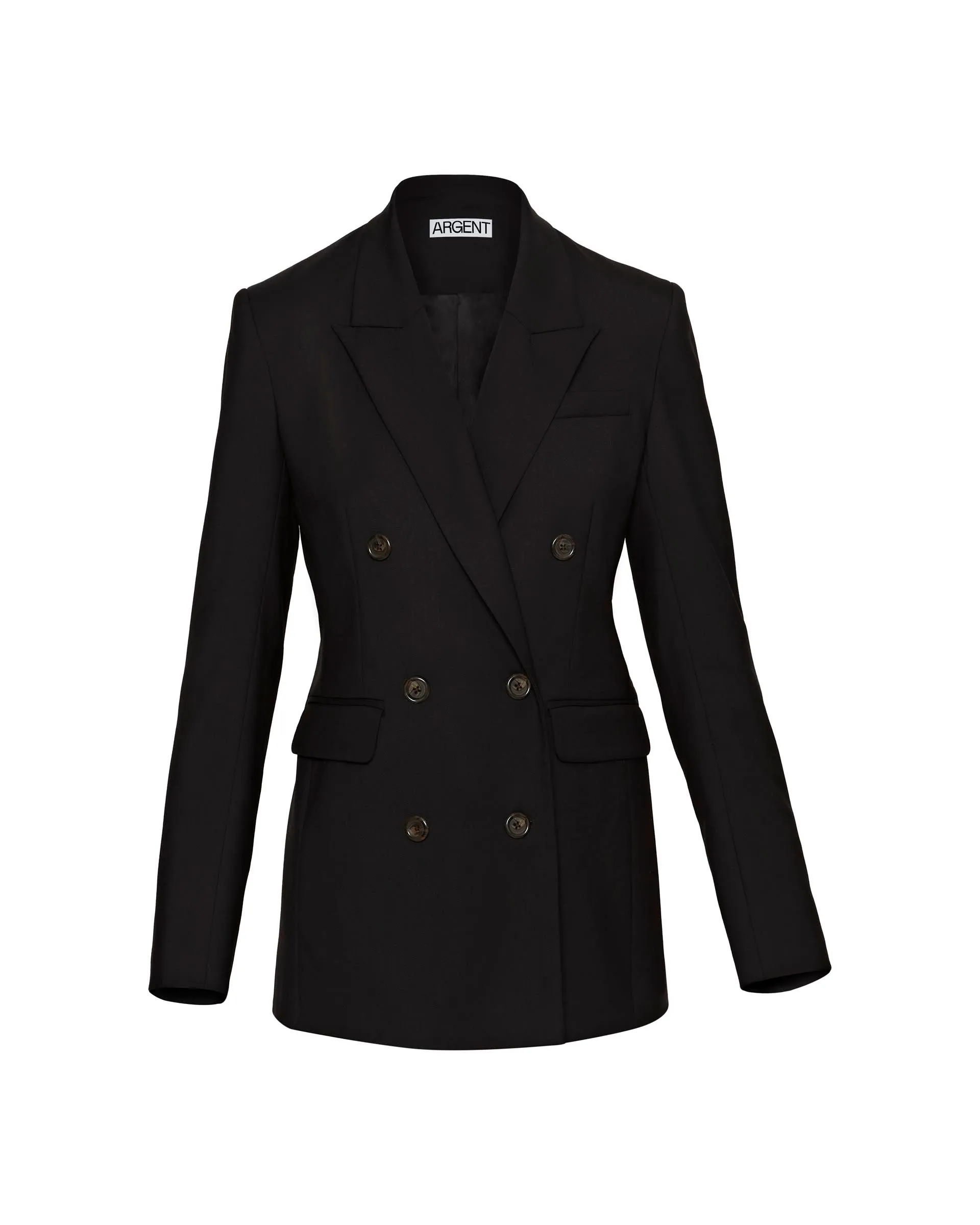 Double-Breasted Blazer in Seasonless Wool | Black