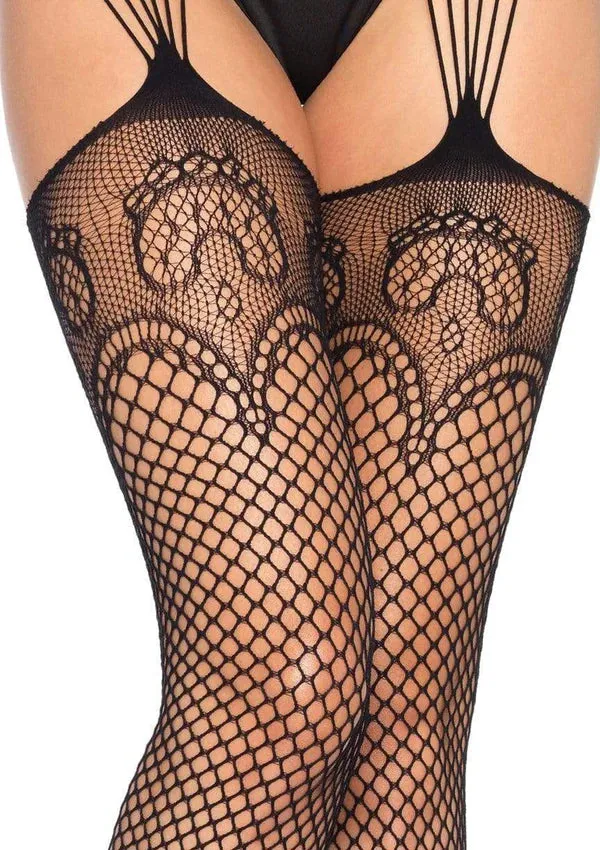 Duchess Garter Belt Fishnet Stockings