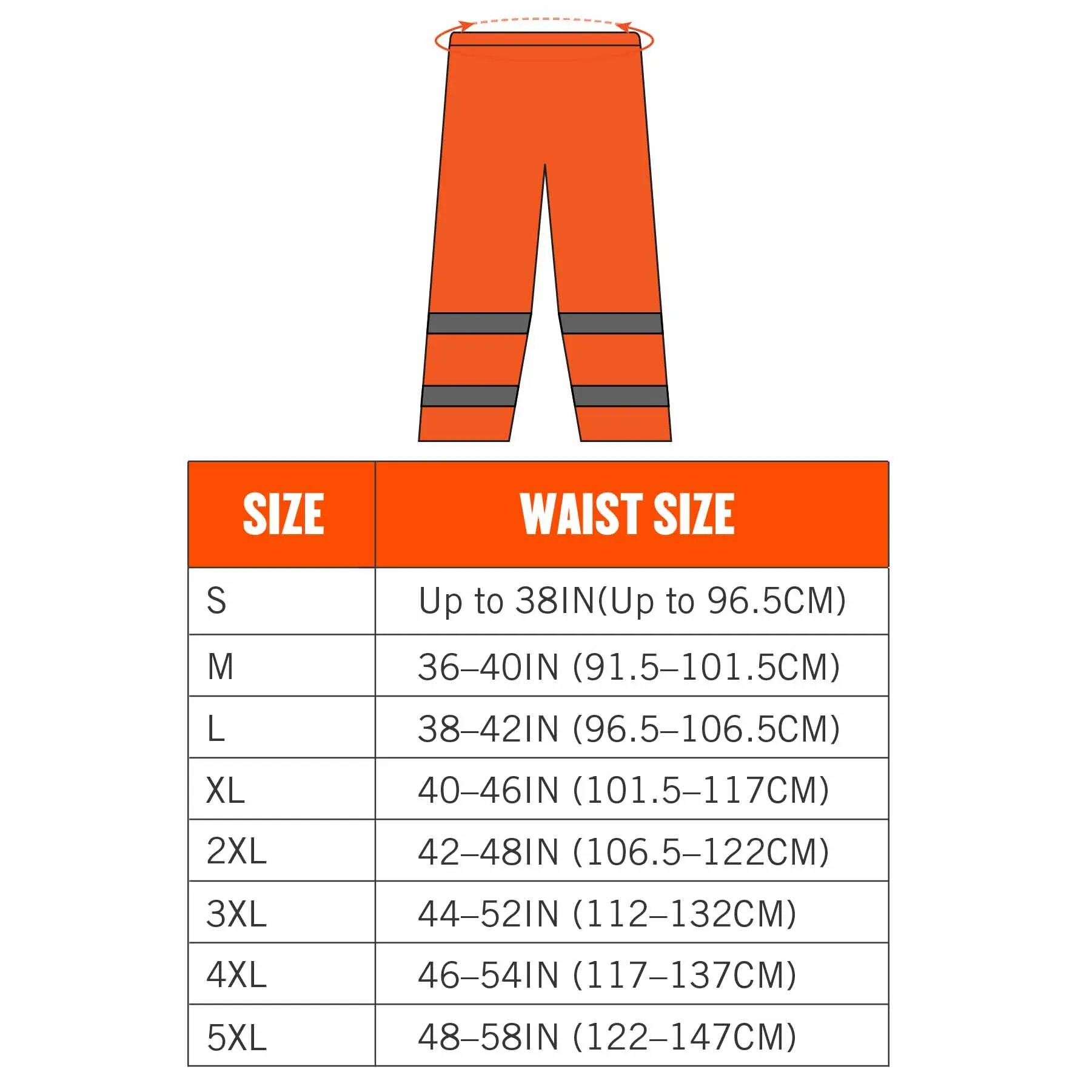 Ergodyne 25444 8916 L Orange Class E Lightweight Hi-Vis Rain Pants