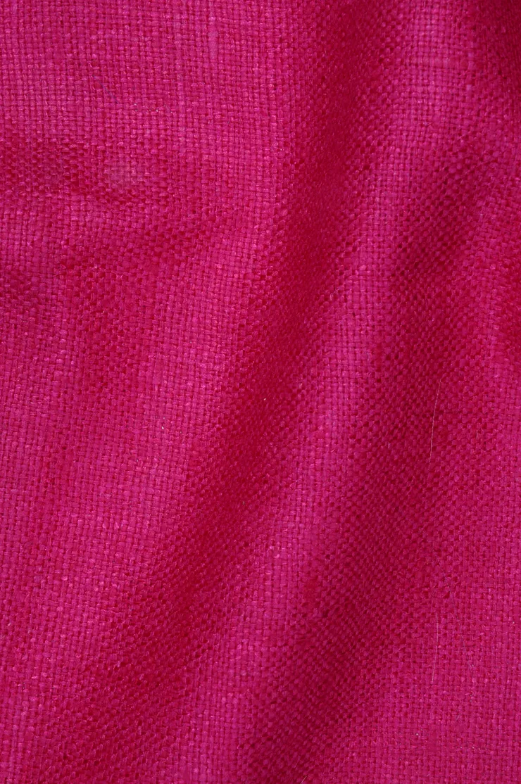 Fuchsia Silk Linen (Matka) Fabric