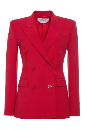 Gavin Blazer in Scarlet Red Sportswear Wool