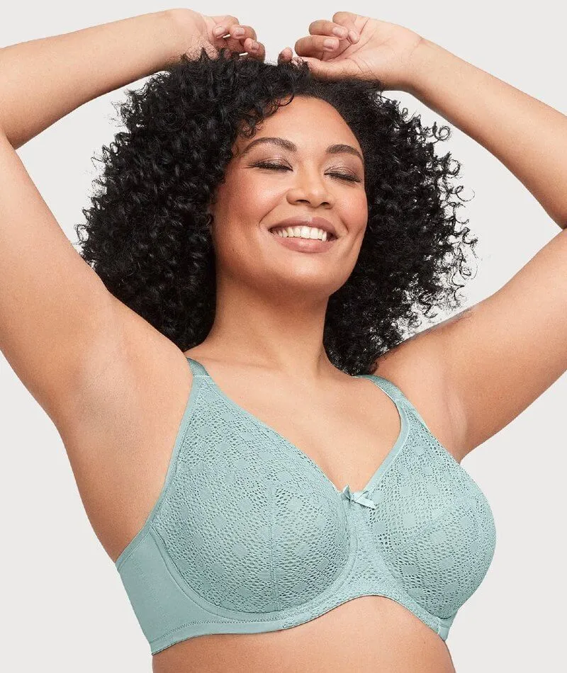 Glamorise Lace Comfort WonderWire Bra - Jade