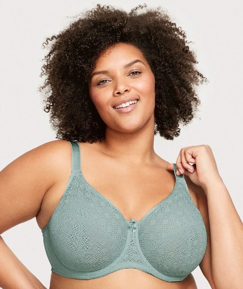 Glamorise Lace Comfort WonderWire Bra - Jade