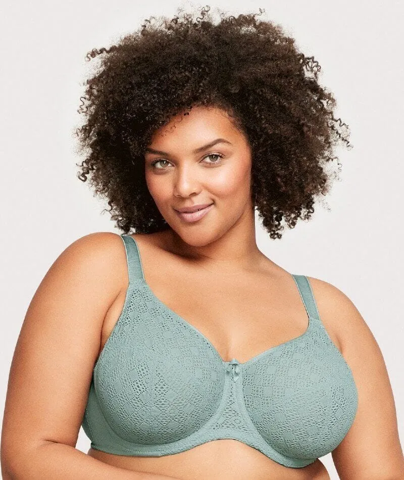 Glamorise Lace Comfort WonderWire Bra - Jade