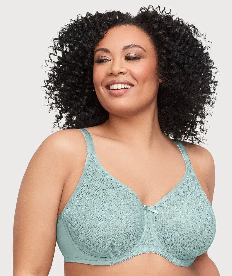 Glamorise Lace Comfort WonderWire Bra - Jade