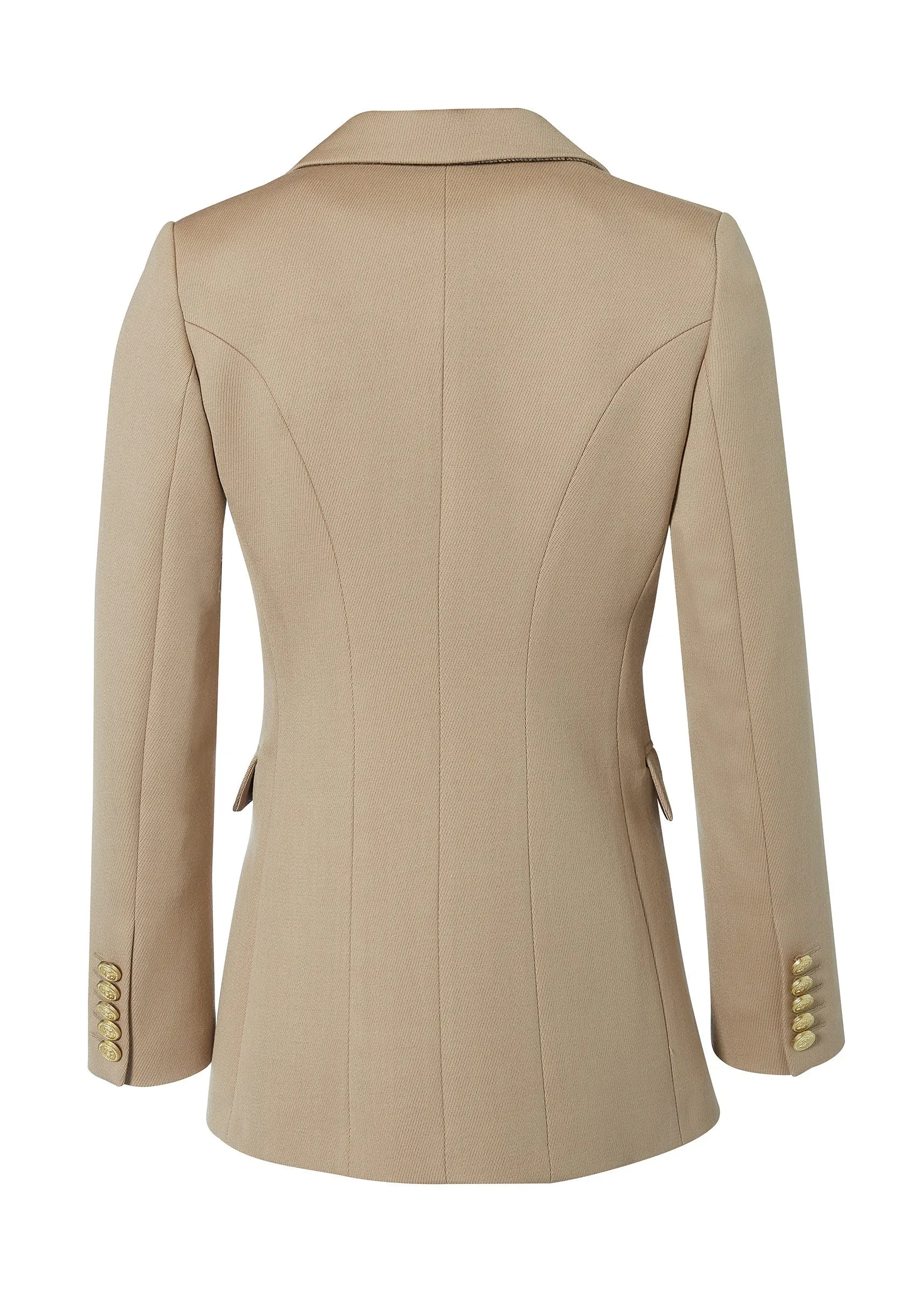 Holland Cooper Double Breasted Ladies Blazer in Camel Twill