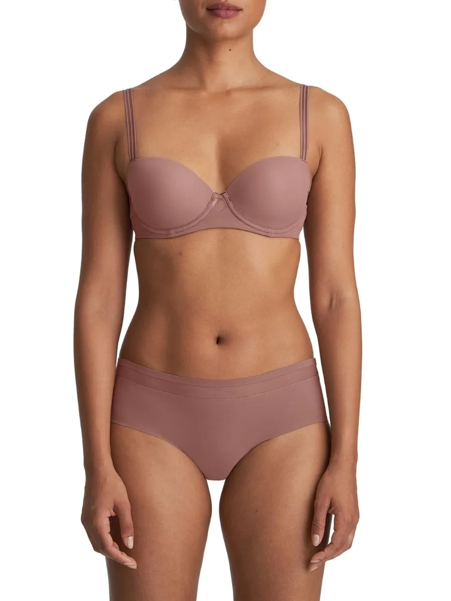 Louie Padded Balcony Bra - Satin Taupe