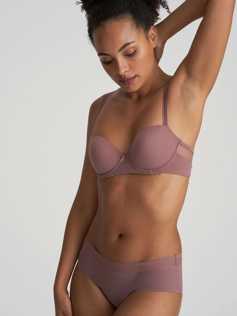 Louie Padded Balcony Bra - Satin Taupe