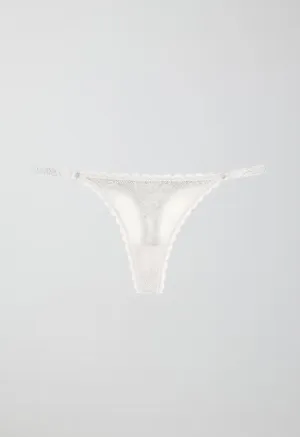 Low waist lace thong