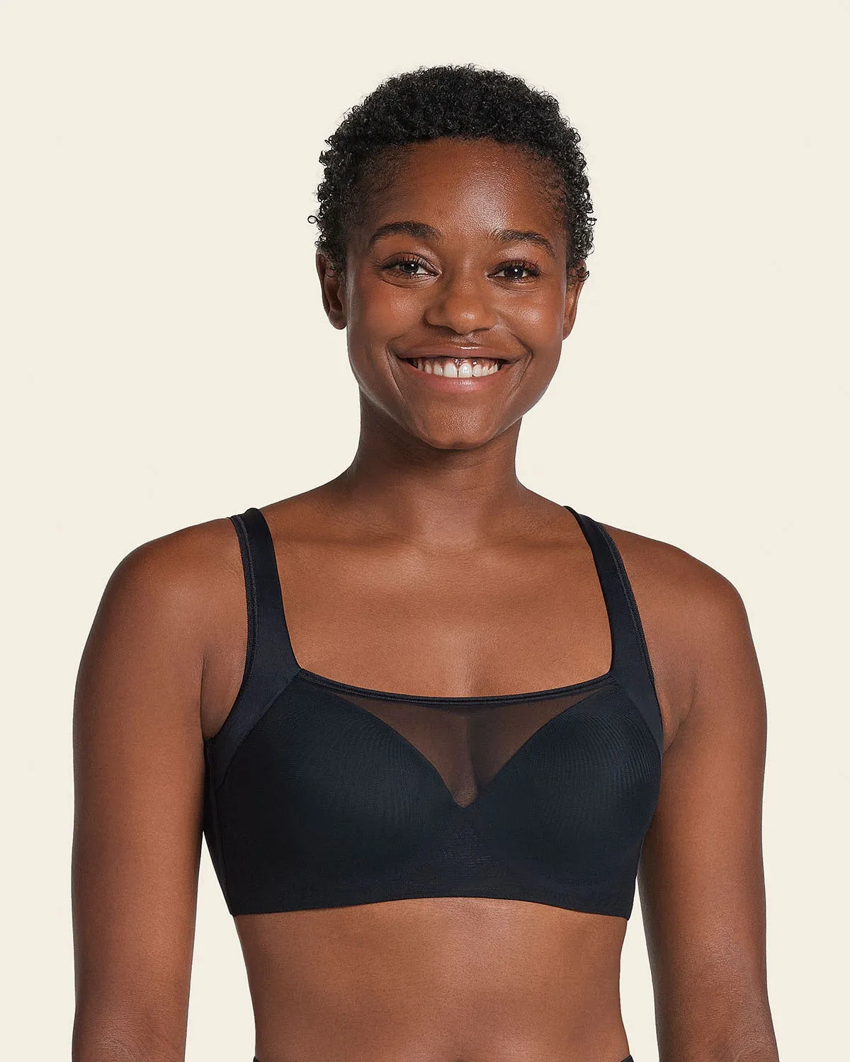 Mesh Front Contouring Bra