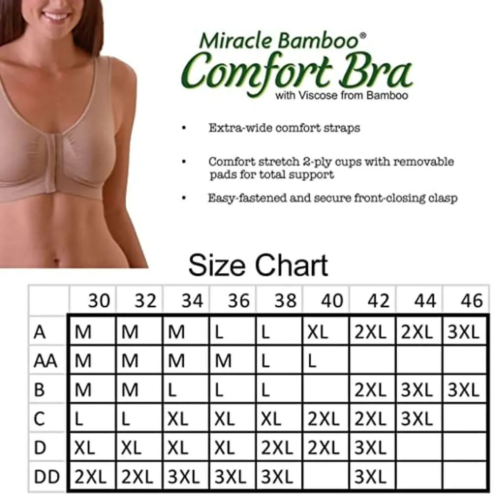 Miracle Bamboo Comfort Bra Deluxe - Set of 2 - 3XL (46-50")