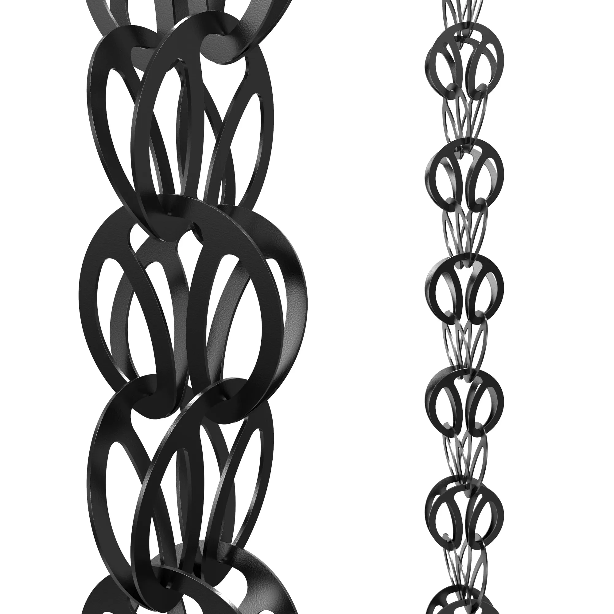 Modern Loop Rain Chain (Black)