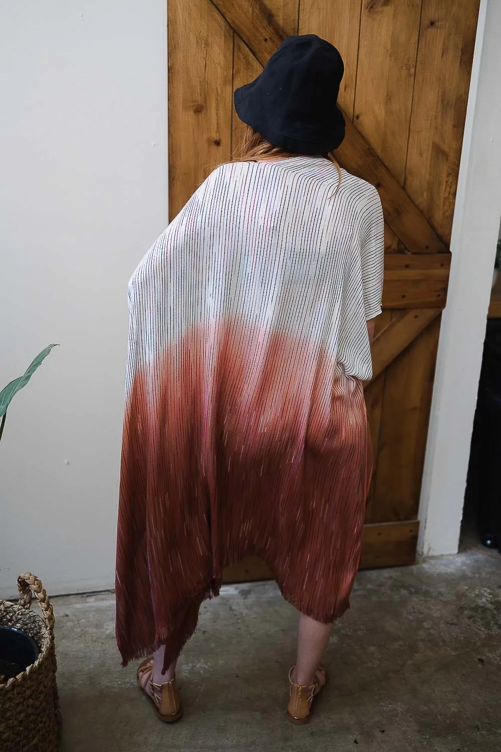 Ombre Vertical Stitched Kimono