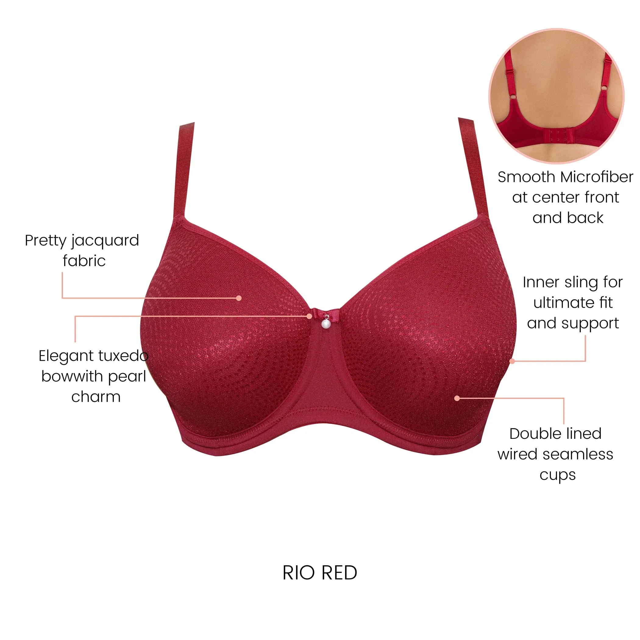 Pearl Seamless Unlined Minimizer - Rio Red