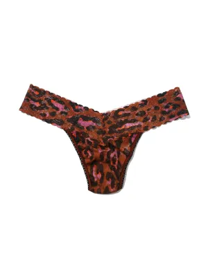 Petite Size Printed Signature Lace Thong Throwback