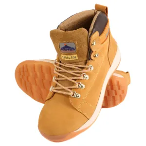 Portwest Work Boot FW31 - Steelite Mid Cut Nubuck Boot SB HRO Honey