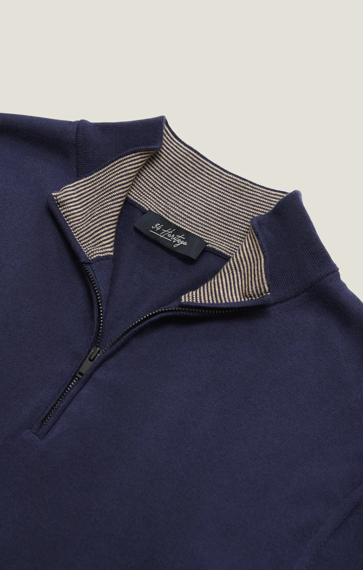 Quarter Zip Sweater In Navy