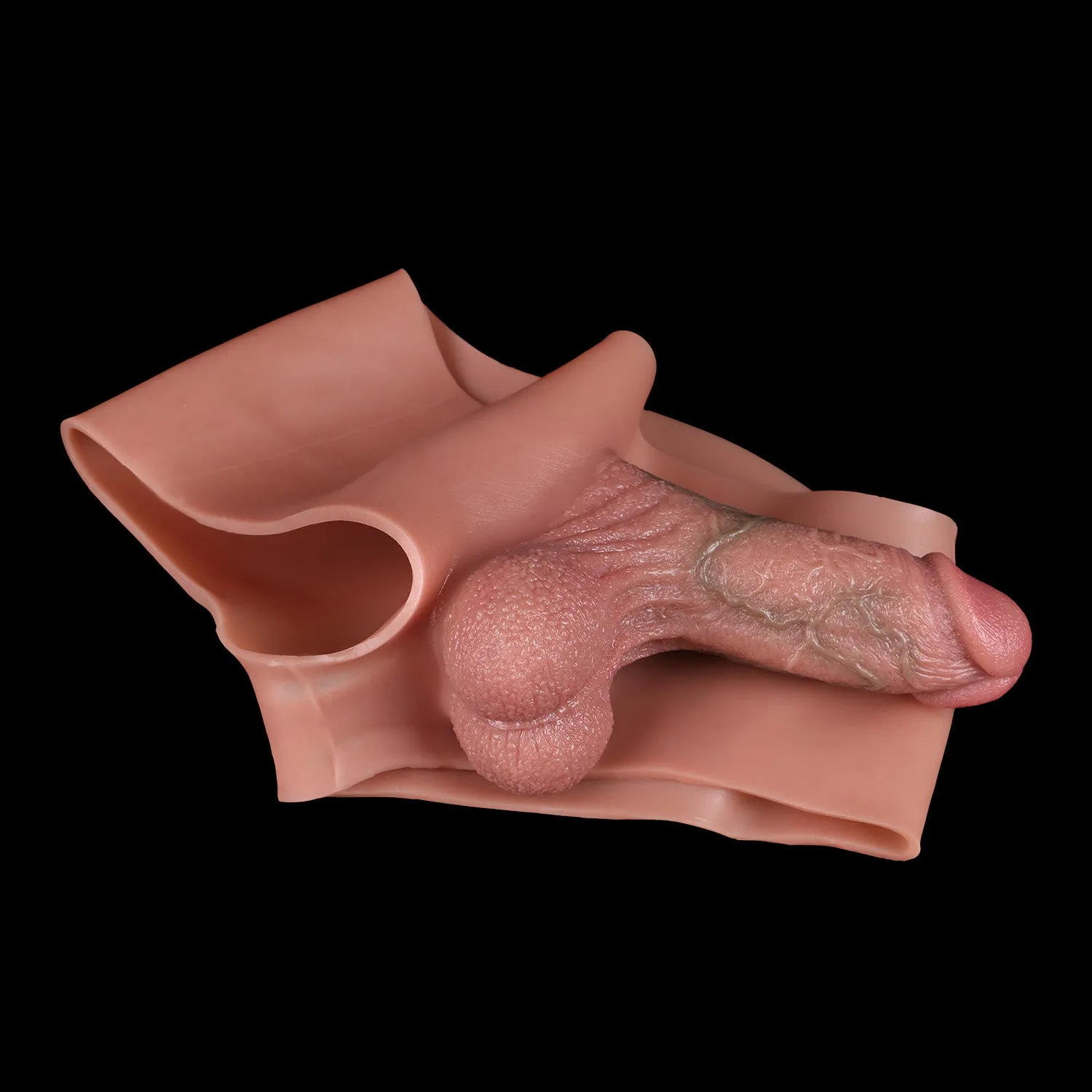 Realistic Penis Sleeve Underwear Sex Toy for Men - Lifelike Texture Soft Cocksleeve Extender