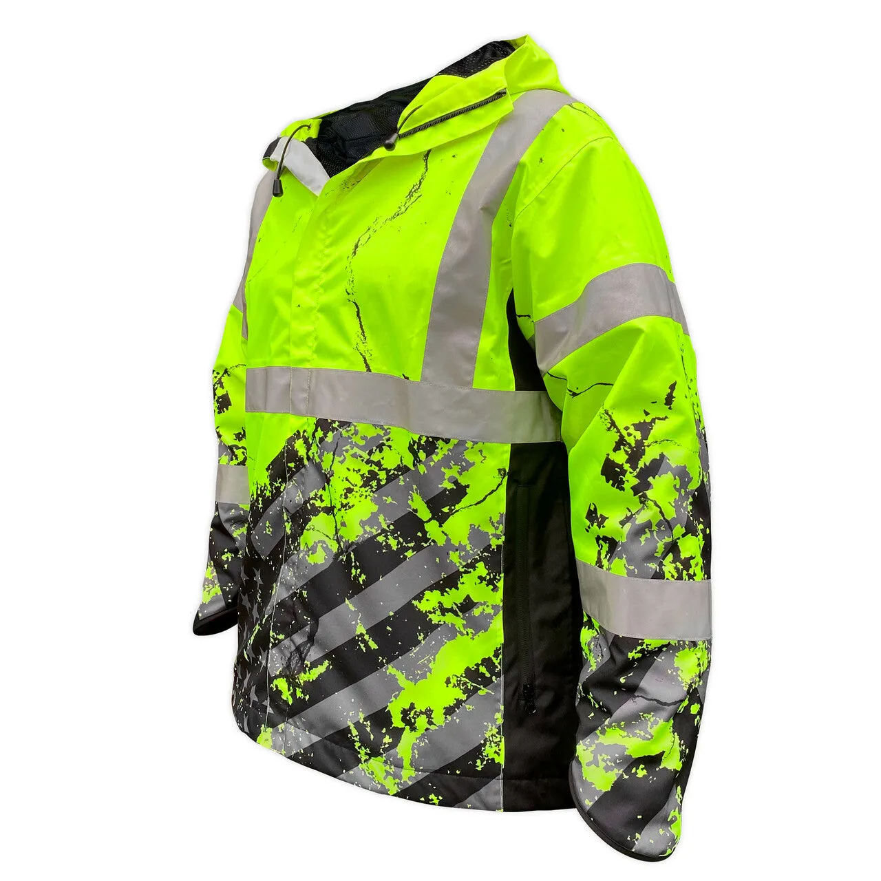 SafetyShirtz - SS360º ANSI Class 3 American Grit Rain Jacket