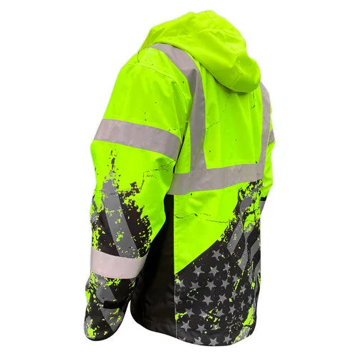 SafetyShirtz - SS360º ANSI Class 3 American Grit Rain Jacket