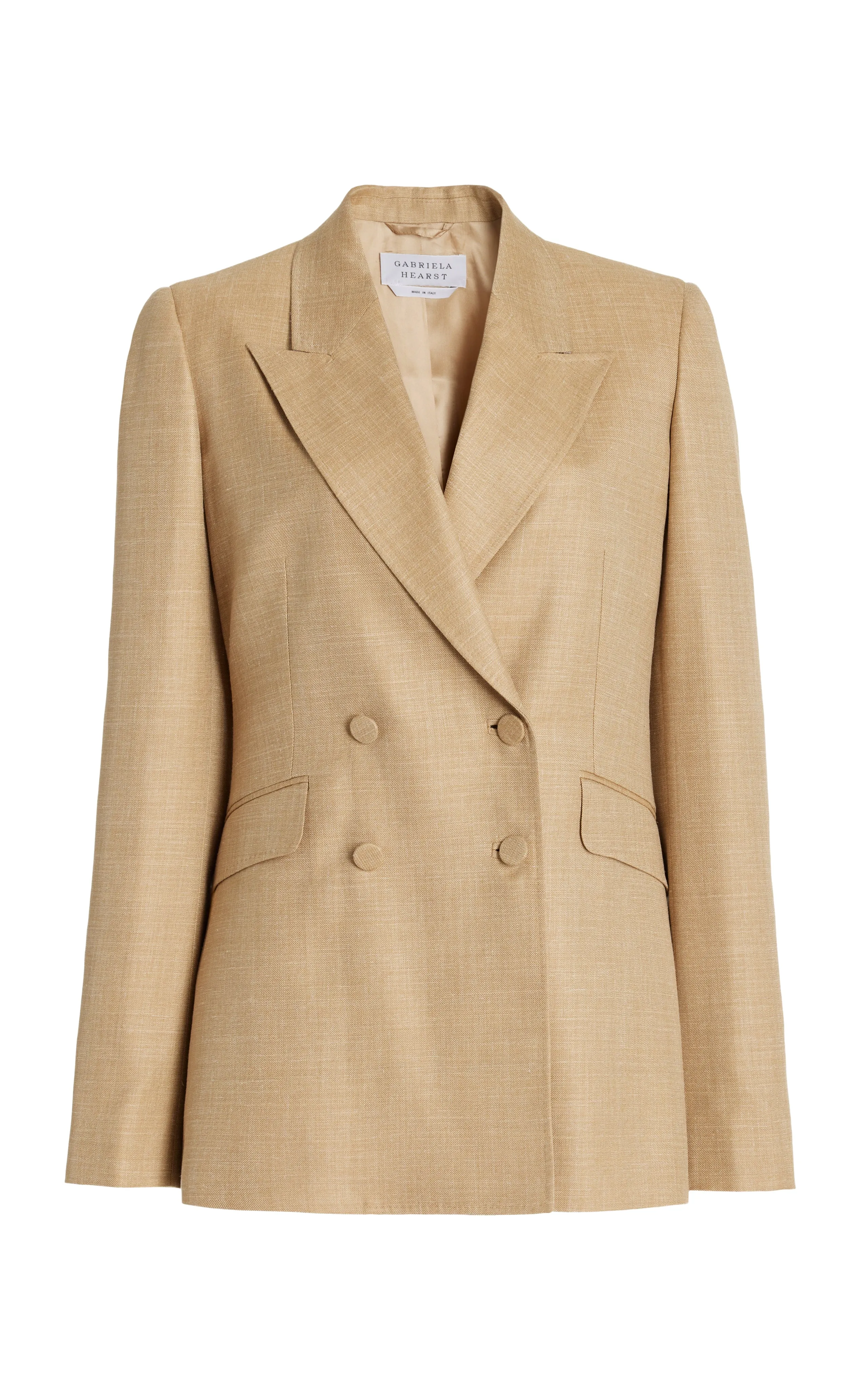 Stephanie Blazer in Hay Virgin Wool and Silk Linen