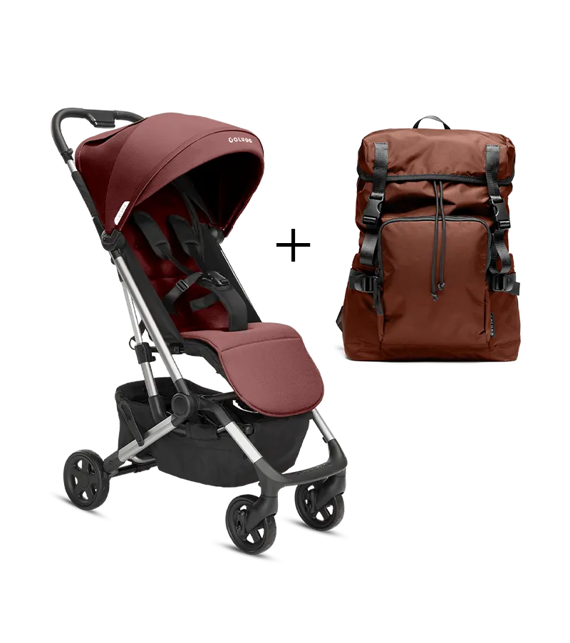 The Compact Stroller and Parent Backpack Bundle, Cocoa