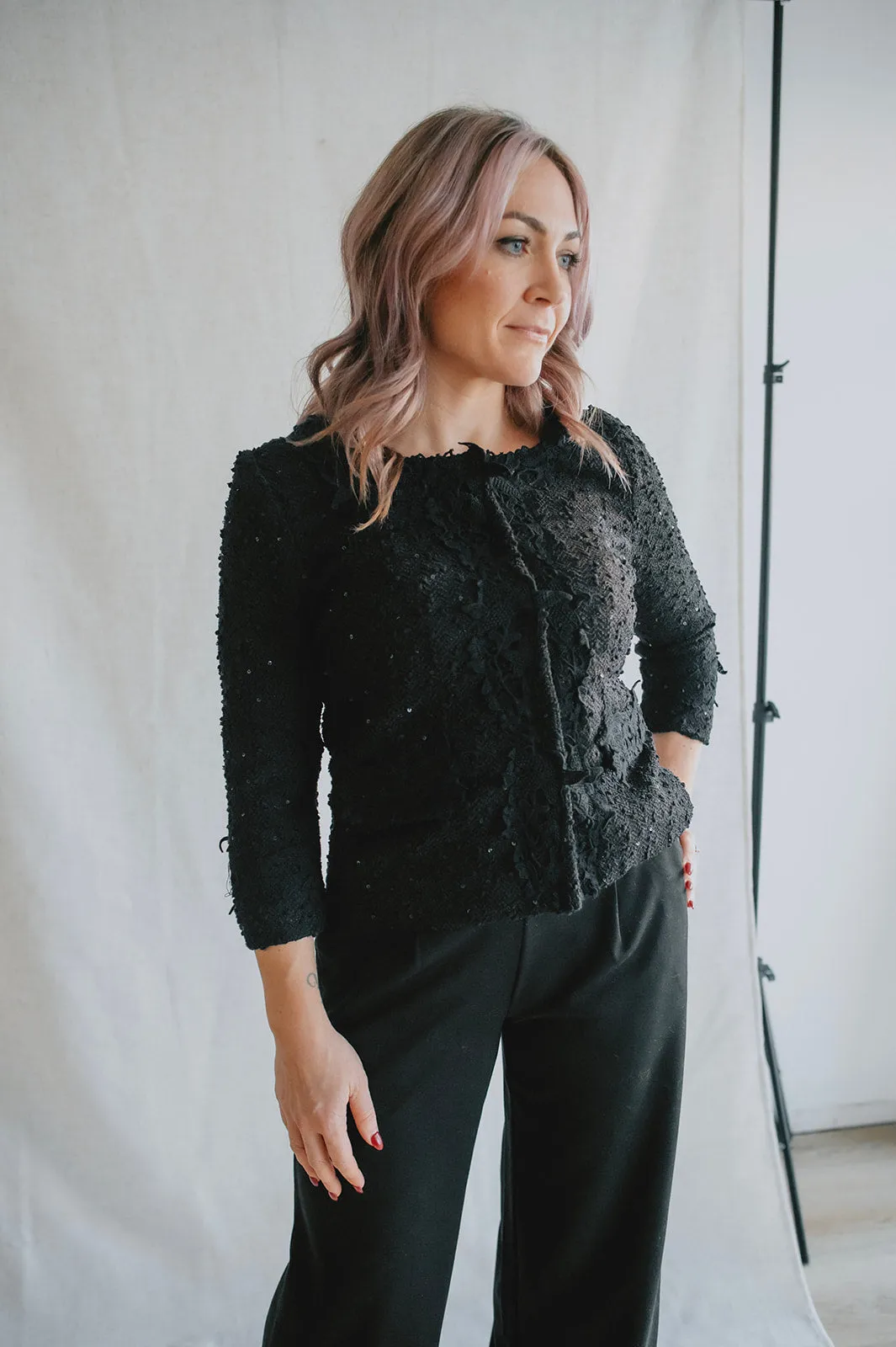 The Ines Tweed and Lace Jacket