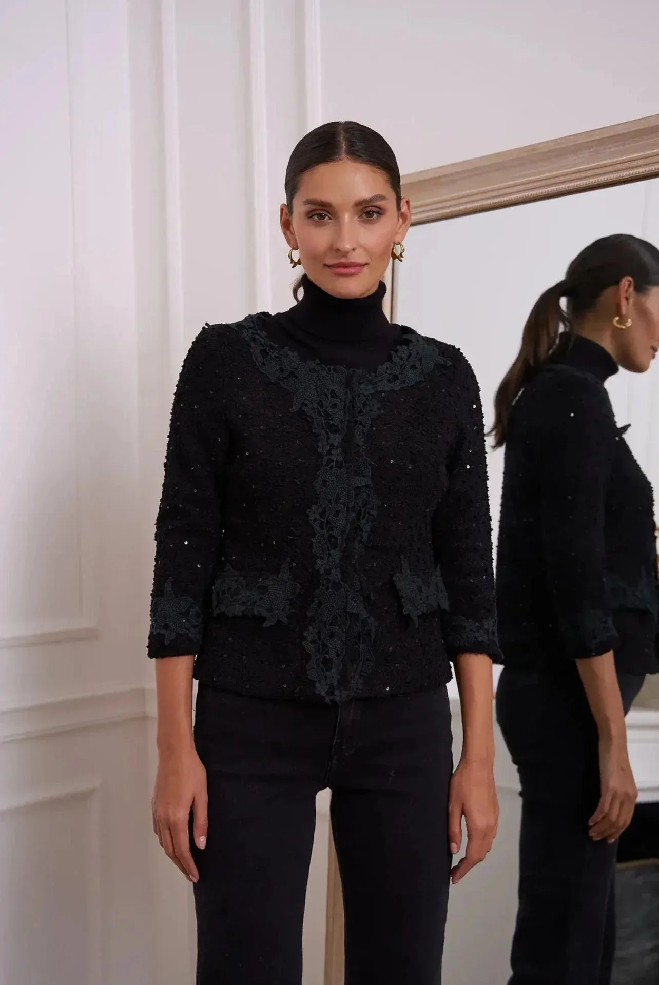 The Ines Tweed and Lace Jacket