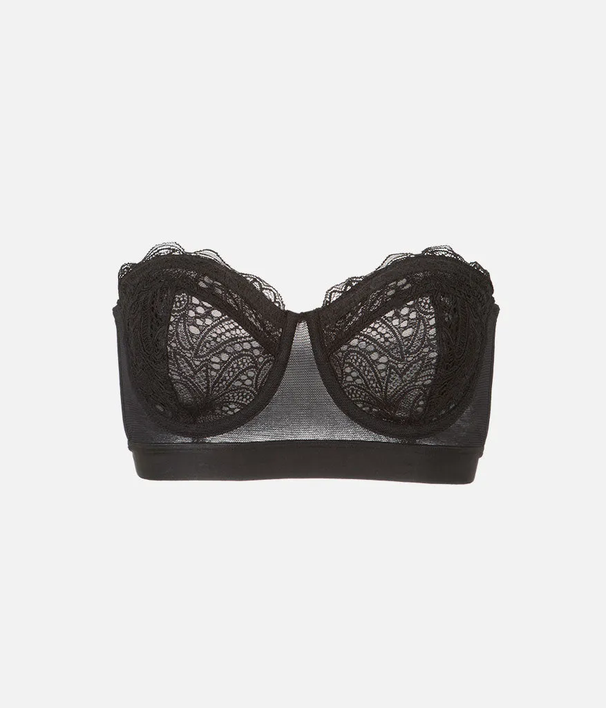 The Lace Strapless: Jet Black