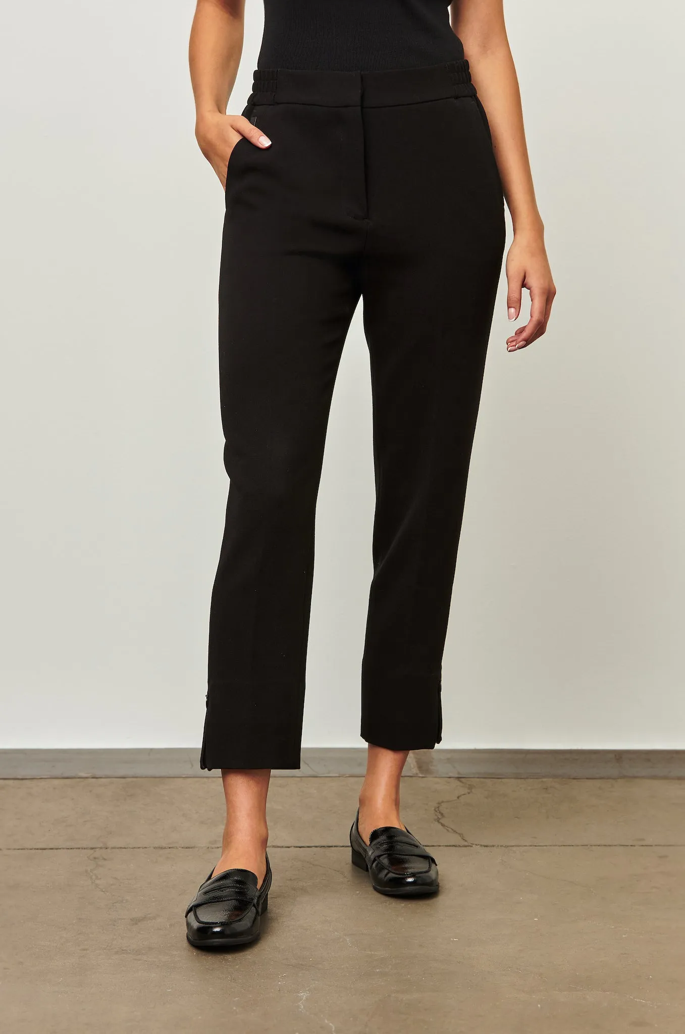 The Murray - Black Slim Fit Viscose Modern Trousers