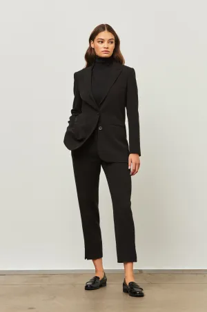 The Murray - Black Slim Fit Viscose Modern Trousers