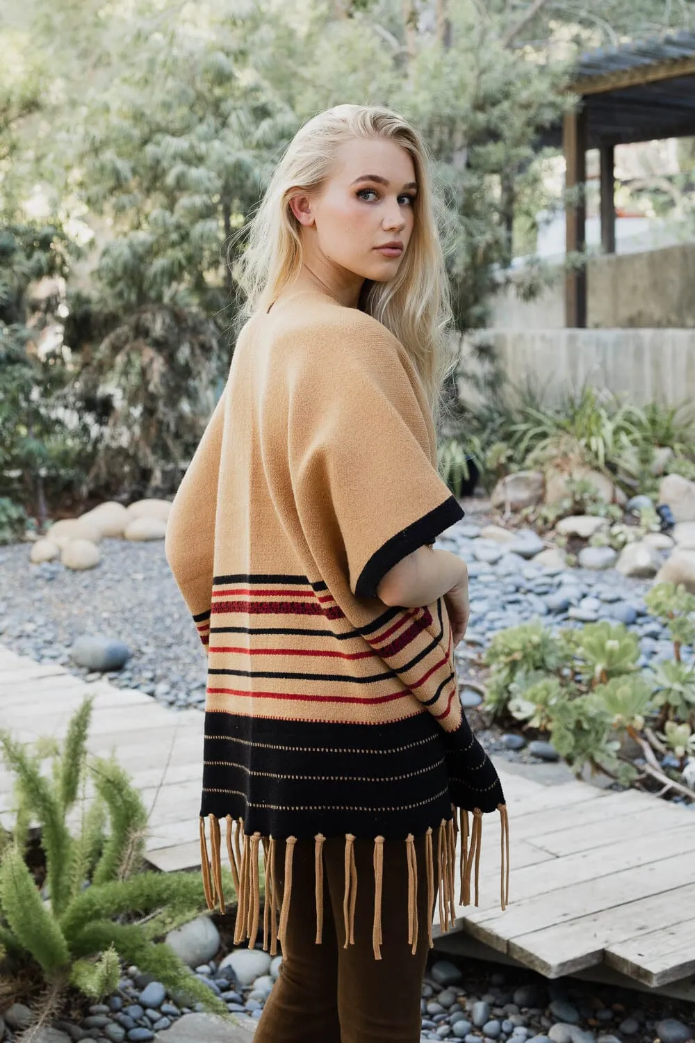 Western Luxe Fringed Ruana