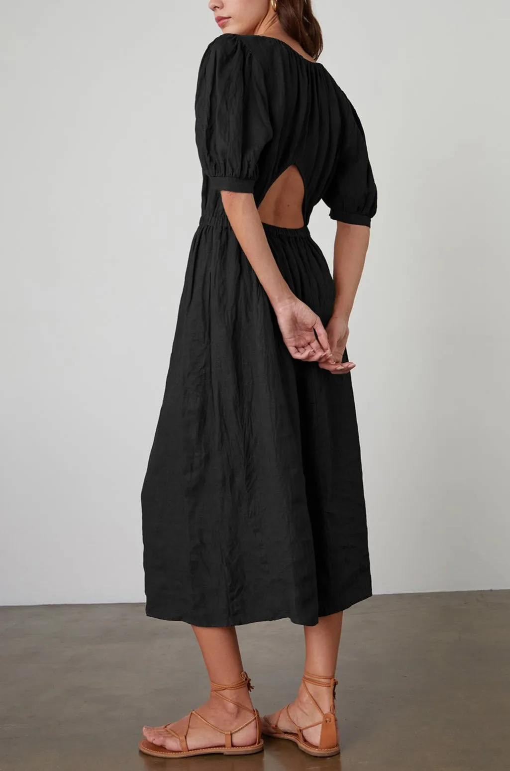 WHITNEY LINEN CUT OUT DRESS